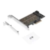 Makki Адаптер M2 SSD NVMe+SATA (M-key+B-key) to PCI Express 3.0 4x adapter -