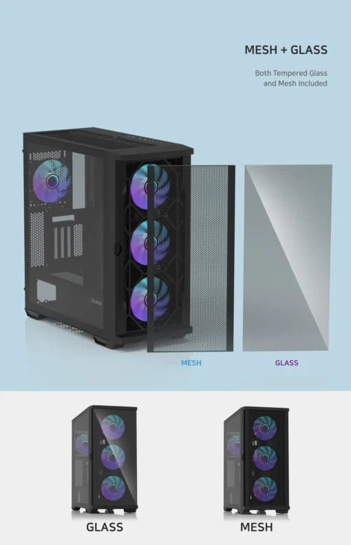 Zalman кутия Case EATX – Z10 DUO – Mesh/Tempered Glass