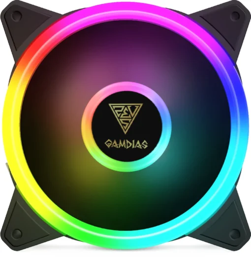 Gamdias Комплект вентилатори Fan Pack 4x120mm addressable RGB 5V 3 pin + remote controller – AEOLUS