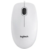 Мишка за компютър LOGITECH B100 Corded Mouse - WHITE - USB - B2B