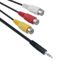 кабели за компютри Аудио кабел DeTech 3.5 - 3RCA F  25см  - 18216