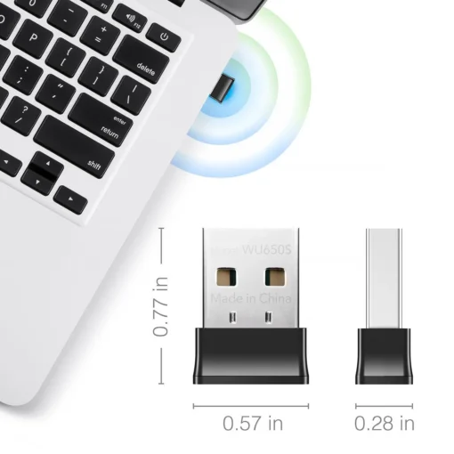 Безжичен нано адаптер Cudy WU650S, USB 2.0, 2.4/5 Ghz, Вградена антена 2dBi - Image 3