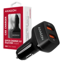 Зарядно за мобилен телефон AXAGON PWC-DQC car charger 2x QC3.0 36W black