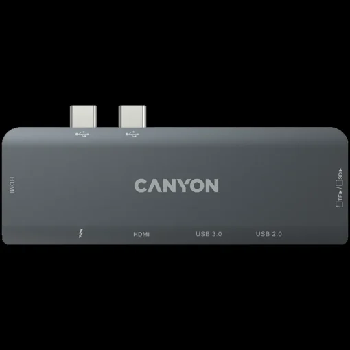 USB хъб CANYON hub DS-5 7in1 Thunderbolt 3 Space Grey