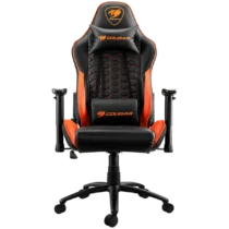 Геймърски стол COUGAR OUTRIDER - Orange Gaming Chair Premium PVC Leather Head and Lumbar Pillow High Density Shaping Foa