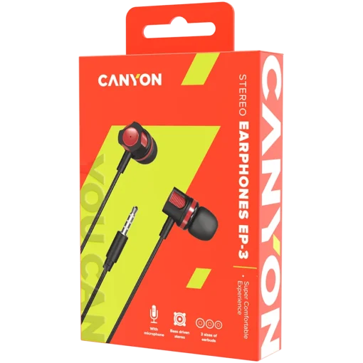 Слушалки CANYON Stereo earphones with microphone