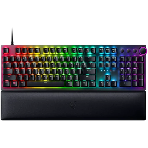 Геймърска клавиатура Razer Huntsman V2 Optical Gaming Keyboard (Linear Red Switch) US Layout Doubleshot PBT Keycaps Soun