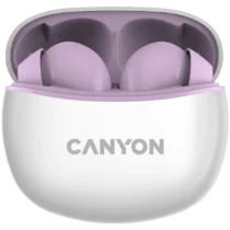 Bluetooth слушалки CANYON headset TWS-5 Purple