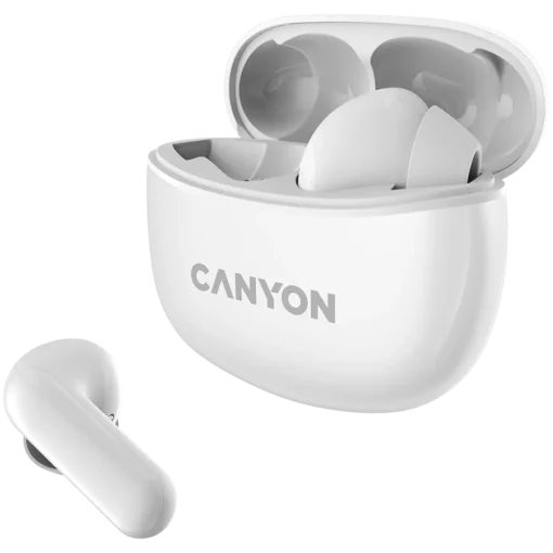 Bluetooth слушалки CANYON headset TWS-5 White