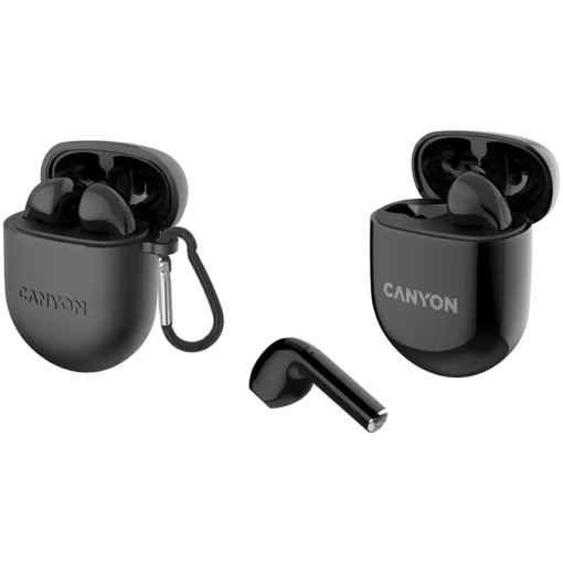 Bluetooth слушалки CANYON headset TWS-6 Black