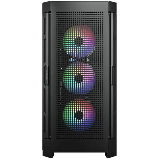 Кутия за компютър COUGAR DUOFACE PRO RGB Black Mid Tower 3x 120 ARGB Fans RGB Button Tempered Glass Mini ITX / Micro ATX