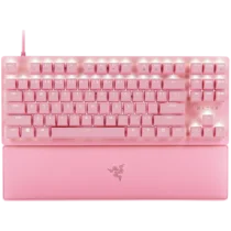 Геймърска клавиатура Razer Huntsman V2 Tenkeyless Pink Optical Gaming Keyboard (Linear Optical Switches Gen-2) US Layout