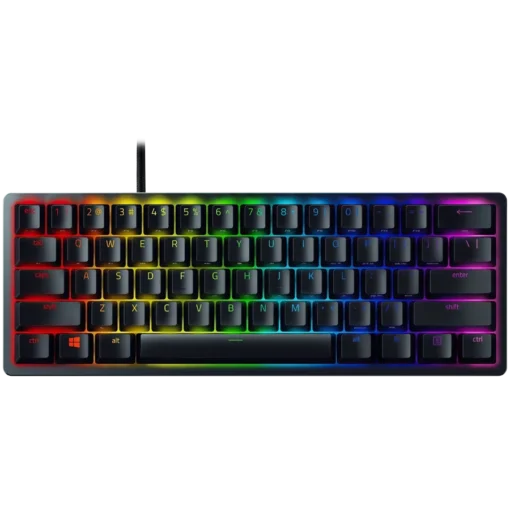 Геймърска клавиатура Razer Huntsman Mini - Clicky Optical (Purple Switch) - US - Black Gaming Keyboard Razer™ Optical Sw