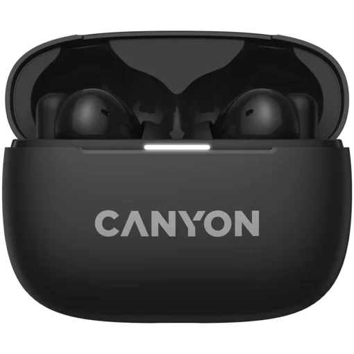 Bluetooth слушалки CANYON headset OnGo TWS-10 ANC+ENC Black