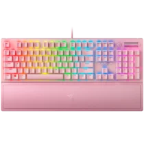 Геймърска клавиатура BlackWidow V3 (Green Switch) - US Layout - Quartz (pink) Tactile and Clicky Full size Razer Chroma™