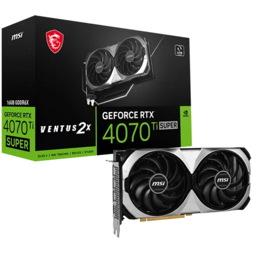 Видео карта MSI Video Card Nvidia RTX 4070 Ti SUPER 16G VENTUS 2X 16GB GDDR6X 256bit 21Gbps Memory speed Boost: 2610MHz