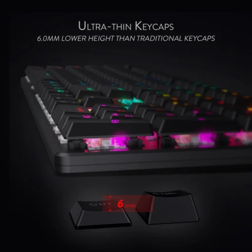 Клавиатура Redragon Shrapnel механична геймърска RGB K589RGB-BK red