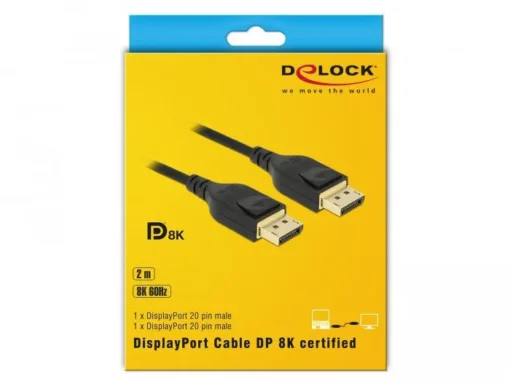 Кабел Delock DisplayPort мъжко – DisplayPort мъжко