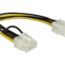 Кабел DeLock PCI Express power 6 pin женско > PCI Express 8 pin 20 cm