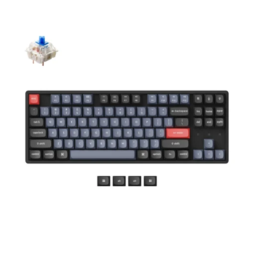 Геймърска механична клавиатура Keychron K8 Pro TKL Gateron G Pro(Hot Swappable) Blue Switch RGB Backlight Aluminium