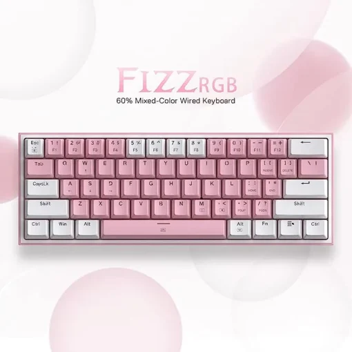 Кабелна/Bluetooth 5/2.4GHz RGB механична геймърска клавиатура Redragon Fizz Pro K616-RGB-WP_RD –