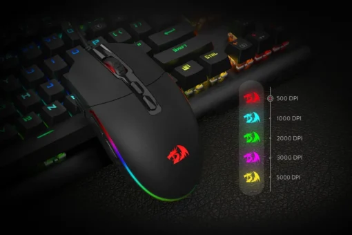 Геймърска мишка Redragon M719-RGB Invader RGB – черна