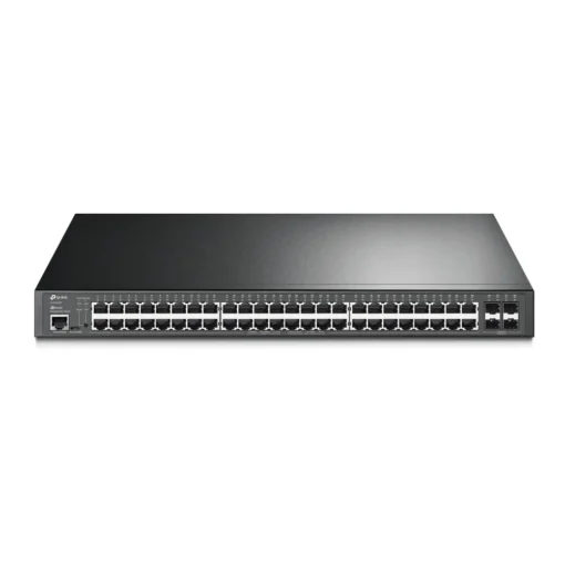 52-портов L2+ управляем гигабитен комутатор TP-Link JetStream TL-SG3452P с 48 PoE+