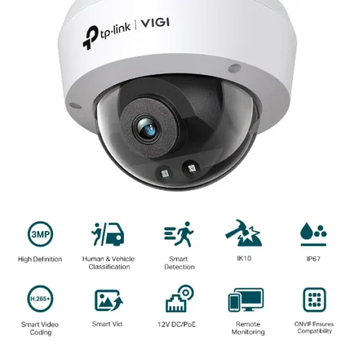 3MP IR куполна мрежова камера TP-Link VIGI C230I