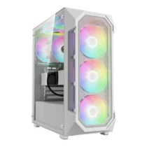 Gamdias кутия Case ATX - AURA GC1 Elite White - Mesh RGB Tempered Glass