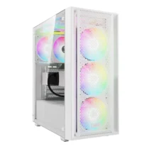 Gamdias кутия Case ATX - AURA GC2 Elite White - Mesh RGB Tempered Glass