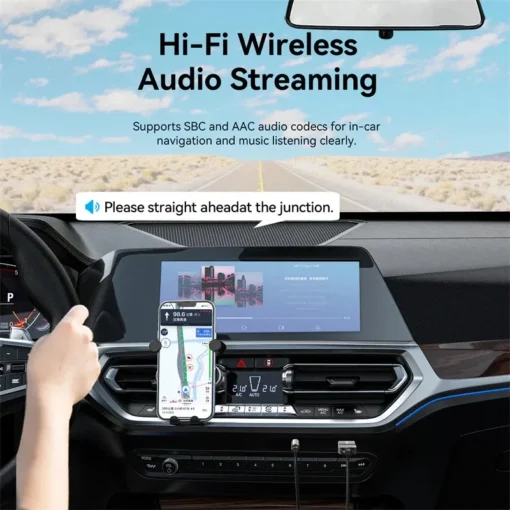 Vention блутут за кола за разговори и музика Car Bluetooth 5.4 audio receiver USB