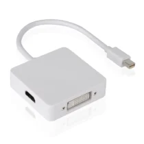 Адаптер (преходник) Преходник DeTech Mini DP то DVI HDMI VGA 10см Бял -