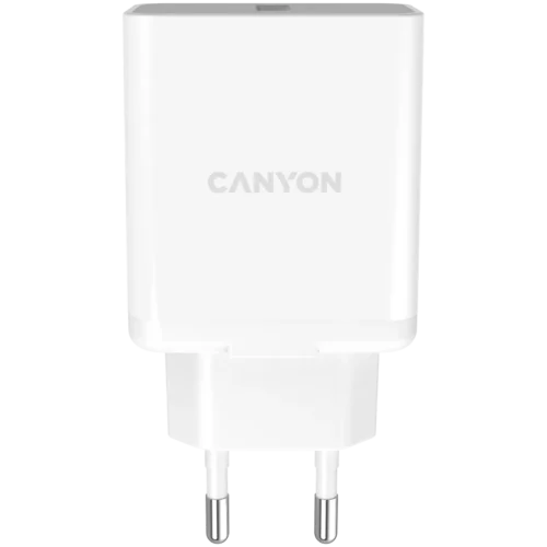 Зарядно за мобилен телефон CANYON chatger H-24 QC 3.0 24W USB-A White