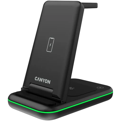 Зарядно за мобилен телефон CANYON wireless charger WS-304 15W 2in1