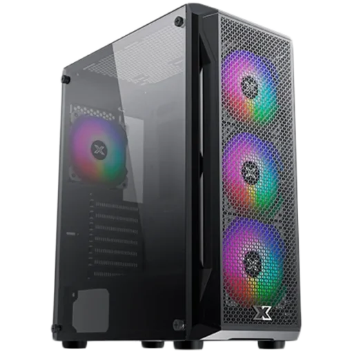 Кутия за компютър Xigmatek Gaming X EN46621 ATX/M-ATX/Mini ITX USB3.0x1+USB2.0x2 Metal FP & Left TG 4PCS X24F Fixed RGB