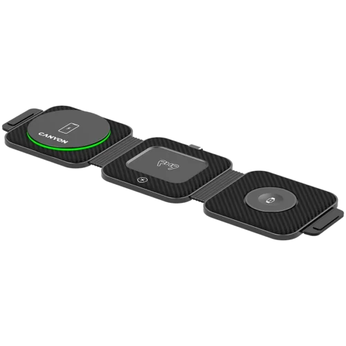 Зарядно за мобилен телефон CANYON wireless charger WS-305 15W 3in1 Foldable