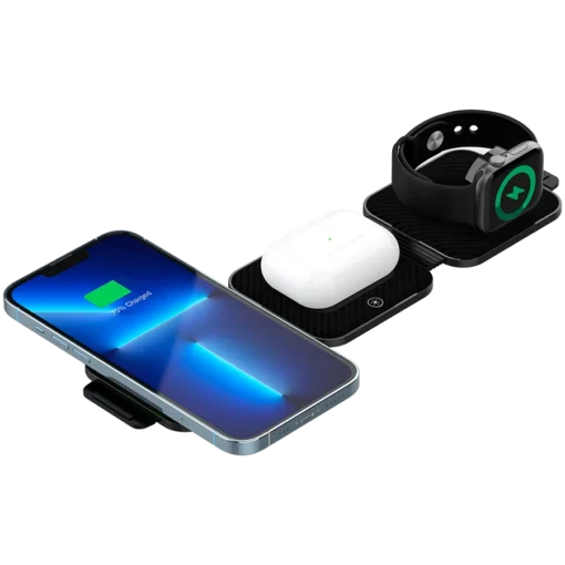 Зарядно за мобилен телефон CANYON wireless charger WS-305 15W 3in1 Foldable