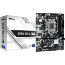 Дънна платка ASROCK MB LGA1700 B760 2 x DDR5 DIMM 2 x Hyper M.2 1 x Ultra M.2 4 x SATA3 1 x D-Sub Port 1 x DisplayPort 1