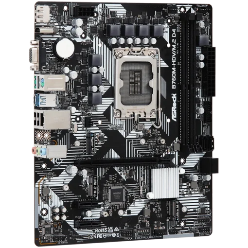 Дънна платка ASROCK MB LGA1700 B760 2 x DDR5 DIMM 2 x Hyper M.2 1 x Ultra M.2 4 x SATA3 1 x D-Sub Port 1 x DisplayPort 1.4 Micro