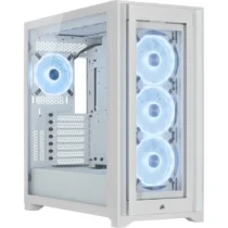 Кутия за компютър Corsair iCUE 5000X RGB QL Edition Mid Tower Tempered Glass