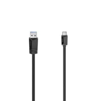 Кабел HAMA USB-C мъжко-USB-A мъжко USB 3.2 Gen 1 5Gbit/s 0.25 м. Черен