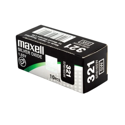 Бутонна батерия сребърна MAXELL SR616 SW /321/ 1.55V