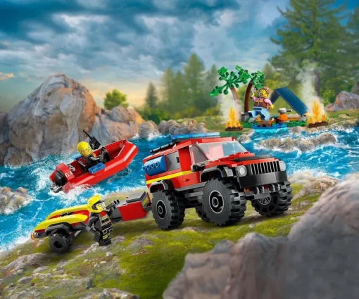 LEGO City – 4×4 Fire Truck with Rescue Boat – 60412