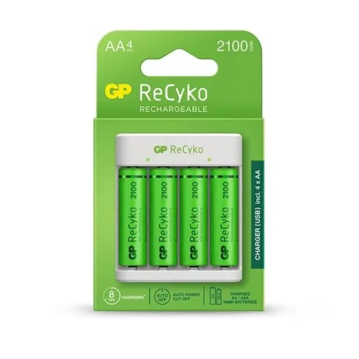 Зарядно GP BATTERIES E411 +  2100mAh AA За 4 броя NiMH