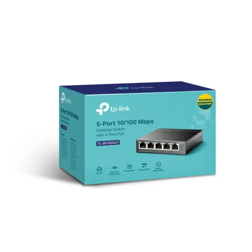 5-портов 10/100 Mbps комутатор TP-Link TL-SF1005LP с 4 PoE