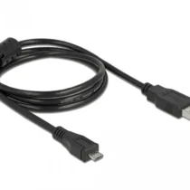 Кабел DeLock USB-A мъжко - MicroUSB-B мъжко USB 2.0 1 м Черен