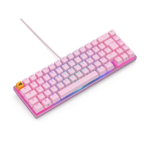 Геймърска механична клавиатура Glorious GMMK 2 Pink Compact- Fox Switches