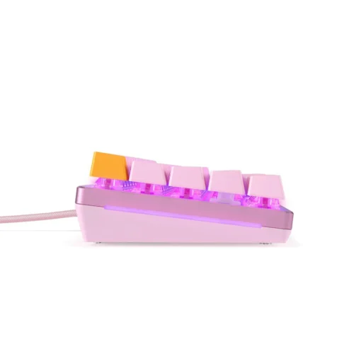 Геймърска механична клавиатура Glorious GMMK 2 Pink Compact- Fox Switches