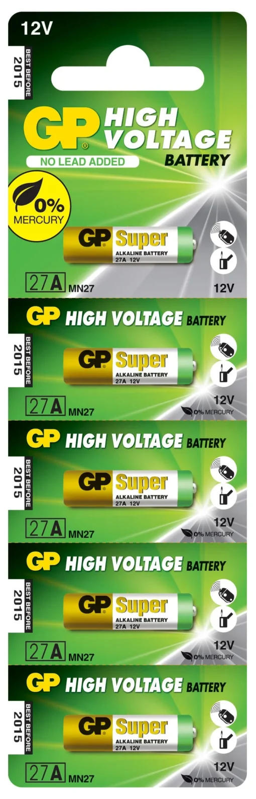 Алкална батерия GP 12 V /5бр./pack цена за 1 бр./ за аларми