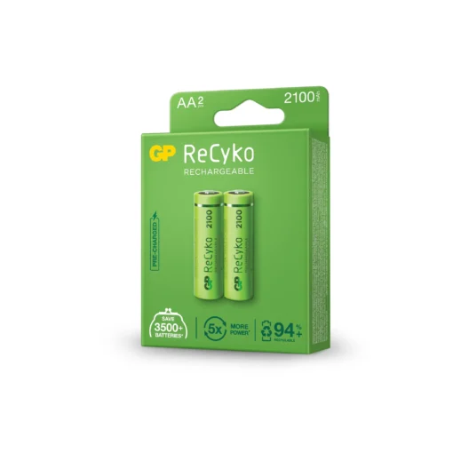 Акумулаторна Батерия GP R6 AA 2100mAh RECYKO 210AAHCE-EB2 NiMH 2 бр. в опаковка GP - Image 3